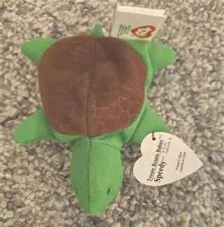 NEW WITH TY TAG,SPEEDY THE TURTLE BEANIE  BABY