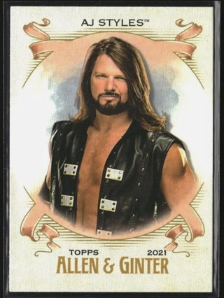 2021 WWE Heritage - AJ Styles Allen & Ginter Insert AG-1