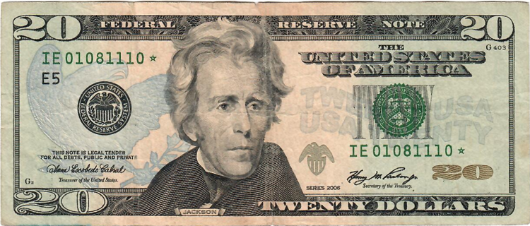  $20 Dollar Bill Trinary Star Note Series 2006 Serial Number IE 01081110 * Priced to Sell! P10 