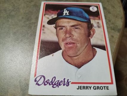 1978 TOPPS JERRY GROTE LOS ANGELES DODGERS BASEBALL CARD# 464