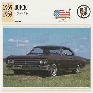 Classic Cars 6 x 6 inches Leaflet: 1965-1969 Buick Gran Sport