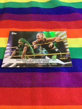 WWE 2021 Collectible Foil Wrestling Card #59 Rhea Ripley Shotzi Blackheart