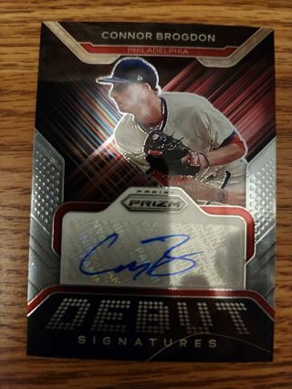 2022 Panini Prism Baseball Connor Brogdon authentic autographed card,Mint condition, Free Shipping!