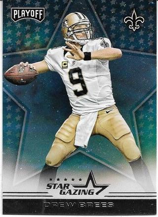 2016 PLAYOFF DREW BREES STAR GAZING INSERT CARD