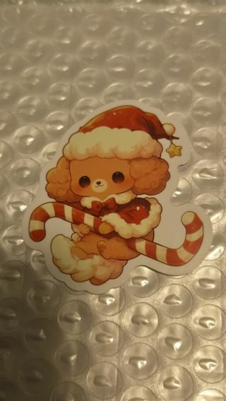 CUTE Puppy Christmas Sticker