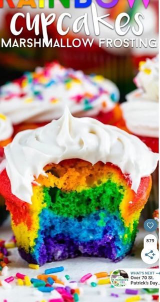 Rainbow cupcake recipe:)Yummy*