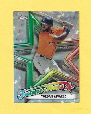 2021 Topps Chrome Yordan Alvarez Future Stars + 2019 Topps Kyle Tucker Rookie Astros Baseball Card