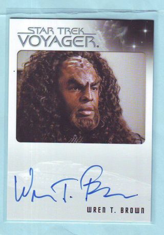 Star Trek Voyager Heroes & Villains Wren T Brown Autograph Card