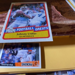 1989 cmc swell football greats Johnny Unitas football card 