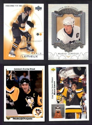 Mario Lemieux 4 different Cards - Pittsburgh Penguins