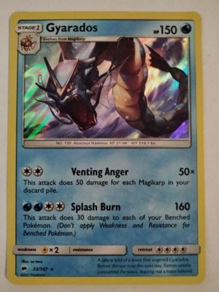 Gyarados 33/147 rare holo nm pokemon