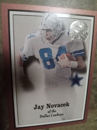 2000 FLEER GREATS OFTHE GAME JAY NOVACEK DALLAS COWBOYS FOOTBALL CARD# 75