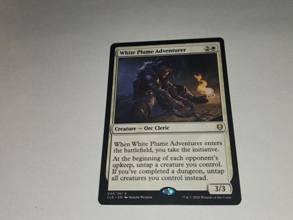 Magic the gathering mtg White Plume Adventurer rare card Baldurs Gate