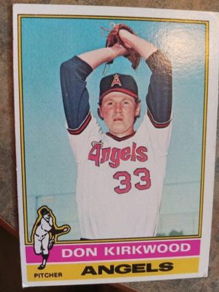 1976 TOPPS DON KIRKWOOD CALIFORNIA ANGELS BASEBALL CARD# 108