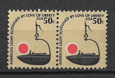 1979 Sc1608 50¢ Iron Betty Lamp pair MNH