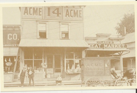 Vintage Unused Postcard: b&w: Acme #14,  Akron