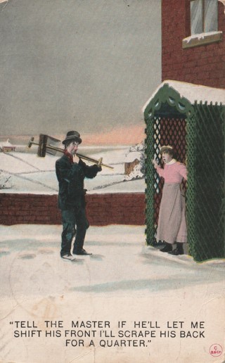Vintage Used Postcard: 1913 Tell the Master