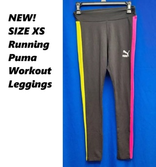 PUMA Workout Leggings Colorblock Run Gym Yoga, Size XS