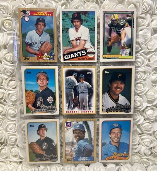 Set of 9 Baseball & Football Cards