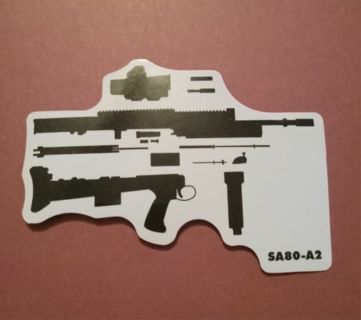 Gun blue print sticker #5