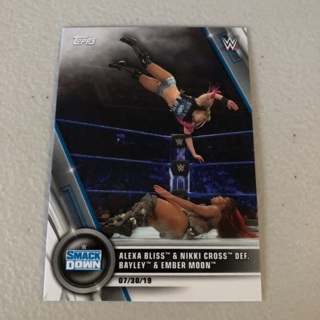 2020 Topps WWE Women's Division - [Base] #55 SmackDown - Alexa Bliss & Nikki Cross def. ...