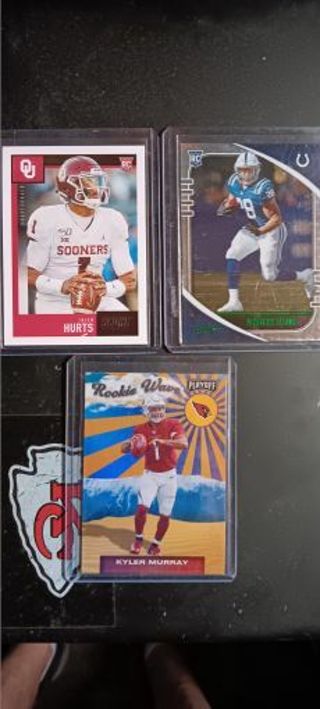 Jalen Hurts Rookie Card With Two Other Rookie Cards