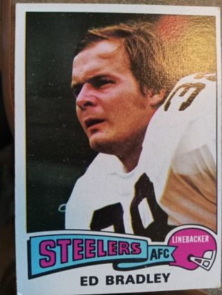 1975 TOPPS ED BRADLEY PITTSBURGH STEELERS FOOTBALL CARD# 396