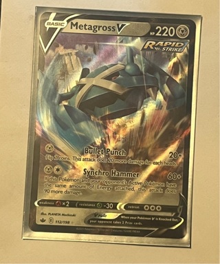 Pokémon TCG Metagross V Sword & Shield Holo Ultra rare