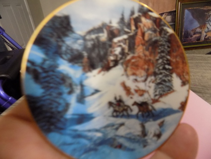 Vintage 1995 Wolf Ridge Bradford Exchange Trail of the Talisman mini plate