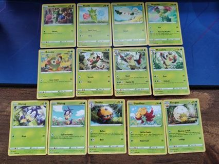 Pokemon Sword and Shield Grass Cards