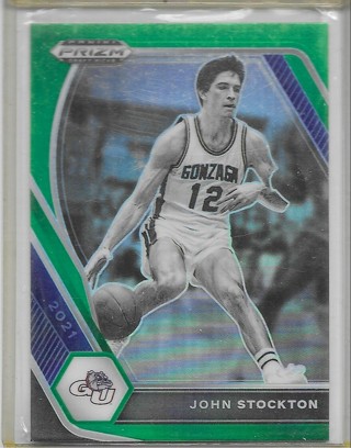 John Stockton 2021-22 Prizm Draft Prizms Green #87