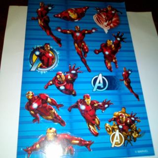 Sheet of Avengers Stickers Read description before bidding