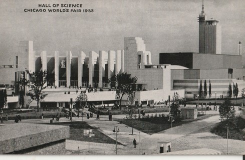 Vintage Unused Postcard: a: 1933 Hall of Science, Chicago World's Fair