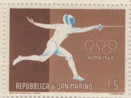 San Marino:  1960, Fencing, Olympic Games, Rome, Italy - MNH, NEW - SMA-108
