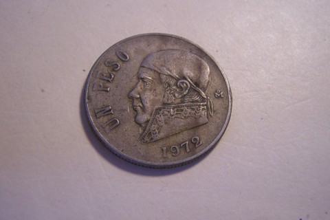 Mexico - 1972 - 1 Peso Coin - Morelos, Mexican Eagle