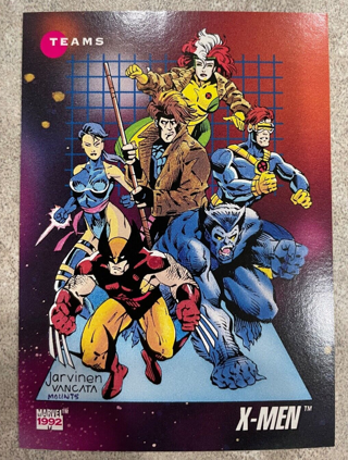 Card #182 X-Men (Blue) Teams Impel Marvel 1992 Trading Card Rare