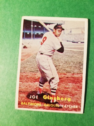 1957 - TOPPS EXMT - NRMT BASEBALL - CARD NO. 236  -  JOE GINSBERG - ORIOLES