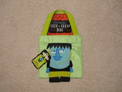 New Hallmark Reusable Trick or Treat Tote Bag Frankenstein Monster for Halloween