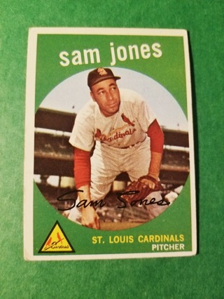 1959 - TOPPS EXMT - NRMT BASEBALL - CARD NO. 75 - SAM JONES - CARDINALS