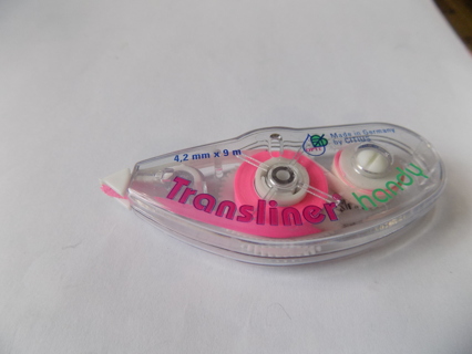 Transistion correction tape pink in clear acrylic case