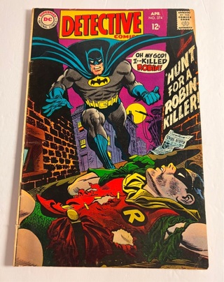 Silver age Detective Comics #374 1968 - Gardner Fox Story "Hunt for a Robin Killer"