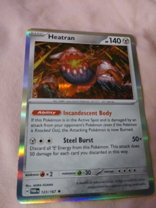 Heatran 123/167 - RARE Holo - Twilight Masquerade - Rare -