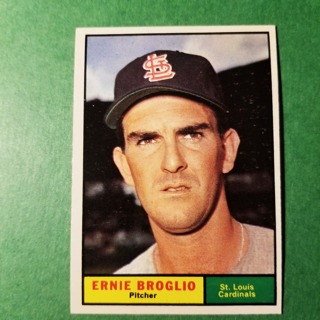 1961 - TOPPS BASEBALL CARD NO. 420 - ERNIE BROGLIO - CARDINALS