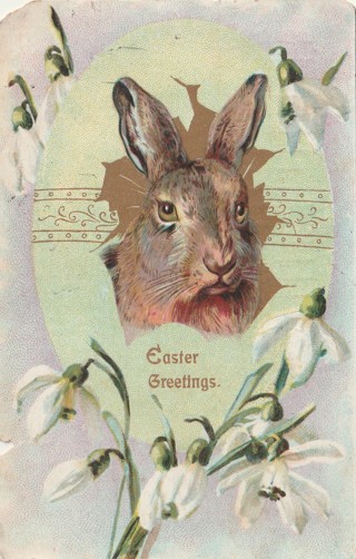 Vintage Used Postcard: k: 1907 Easter Greetings