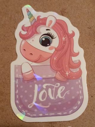 Unicorn beautiful new vinyl sticker no refunds regular mail only Very nice these are all nice