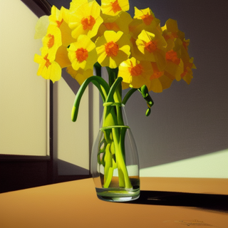 Listia Digital Collectible: Vase of Dafodils
