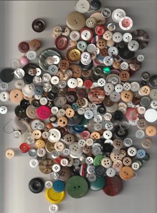 Estate Sale Find! 2 oz of Vintage Random Plastic Buttons for Clothes, Crafts or Collecting