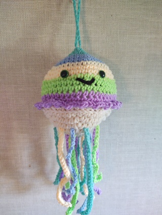 Hand Crocheted Amigurumi Jellyfish 