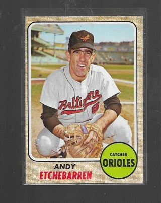 1968 TOPPS ANDY ETCHEBARREN #204