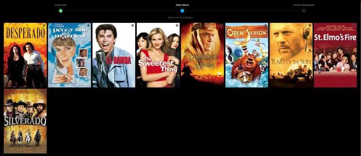 Sony Buff Pick One HD MA Movies Anywhere Digital Code Movie Film